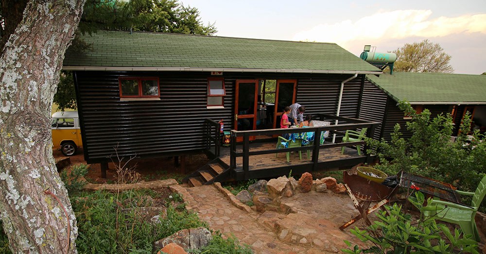 Timber cabin and outdoor space