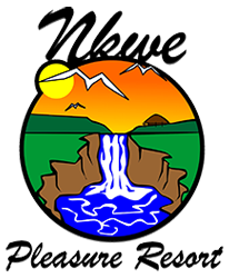 Nkwe Pleasure Resort waterfall logo